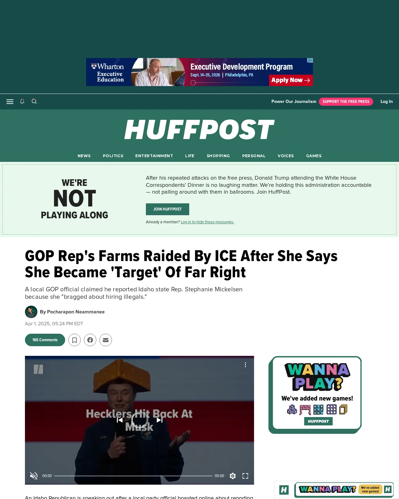 HuffPost national coverage of the ICE arrival and Soto detention timeline