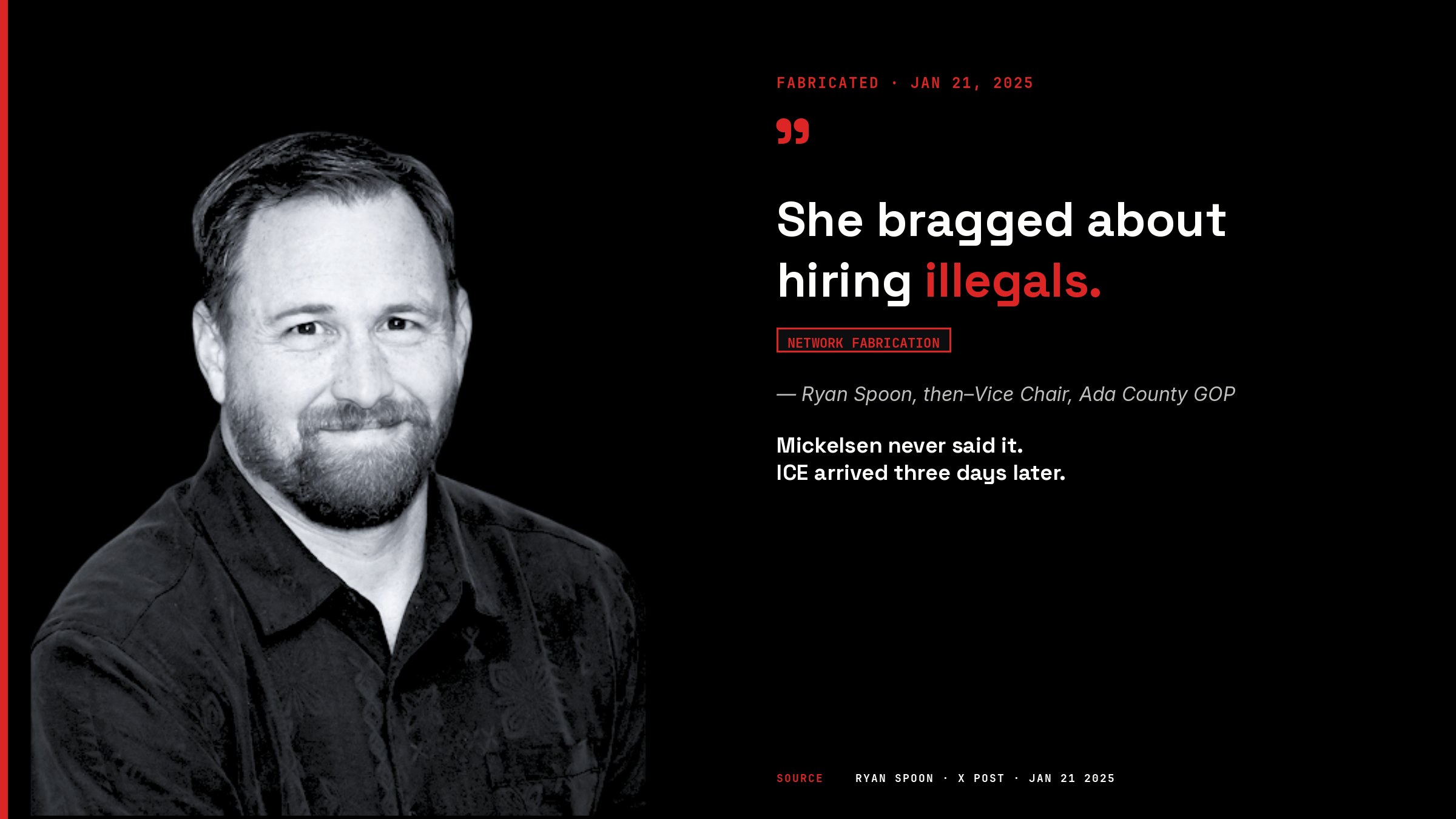 Mickelsen Coordinated Attack — How a Manufactured Lie Brought ICE to a Farm — investigation hero
